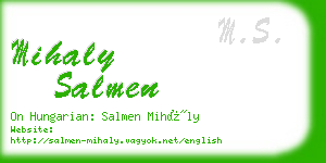 mihaly salmen business card